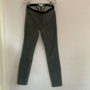 Helmut Lang Lamb Leather Suede Leggings